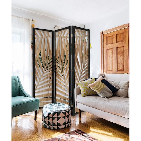 Screen Gems 3 Panel Papete Screen, Brown SG-363 BROWN